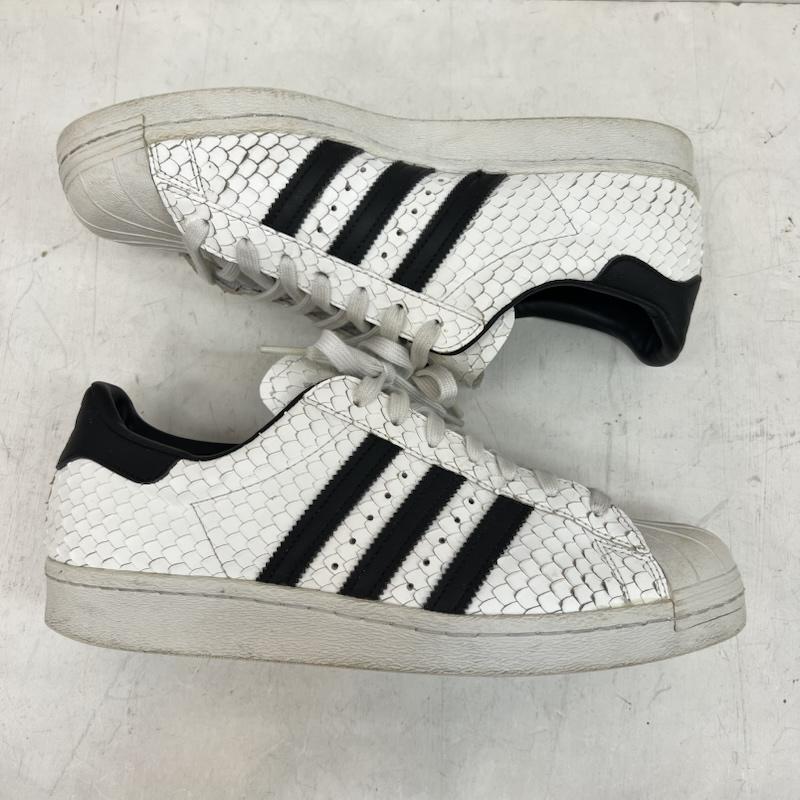 アディダス adidas スニーカー スニーカー スネーク パイソン 型押し スーパースター 80s S75836 28.0cm 白 / ホワイト / white X 黒 / ブラック / black メンズ USED 古着 中古 50160228