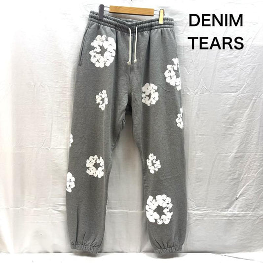 デニムティアーズ DENIM TEARS ボトムス ボトムス Cotton Wreath Hoodie フラワー プリント スウェット パンツ イージー ジョガー XL 灰 / グレー / gray メンズ USED 古着 中古 50160236
