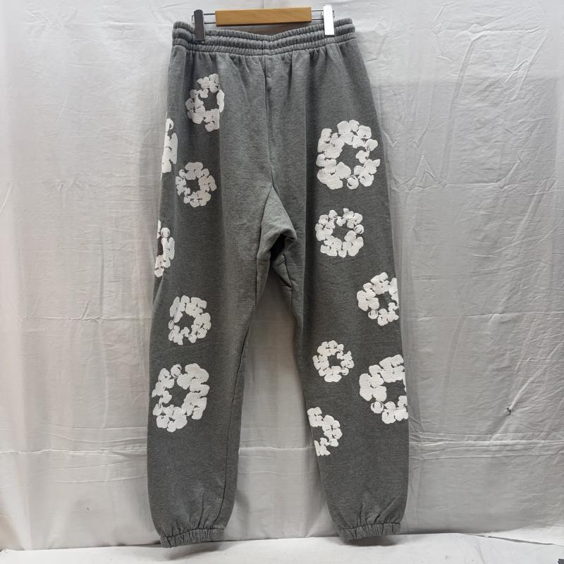 デニムティアーズ DENIM TEARS ボトムス ボトムス Cotton Wreath Hoodie フラワー プリント スウェット パンツ イージー ジョガー XL 灰 / グレー / gray メンズ USED 古着 中古 50160236