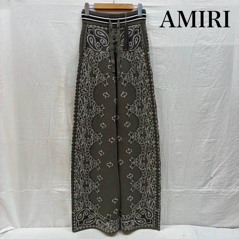 アミリ AMIRI ボトムス ボトムス バンダナ ニット スウェット パンツ ペイズリー イージー フレア ブーツカット XS メンズ USED 古着 中古 50160238