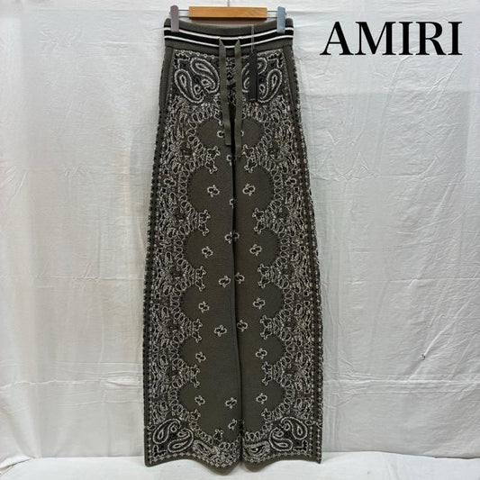 アミリ AMIRI ボトムス ボトムス バンダナ ニット スウェット パンツ ペイズリー イージー フレア ブーツカット XS メンズ USED 古着 中古 50160238