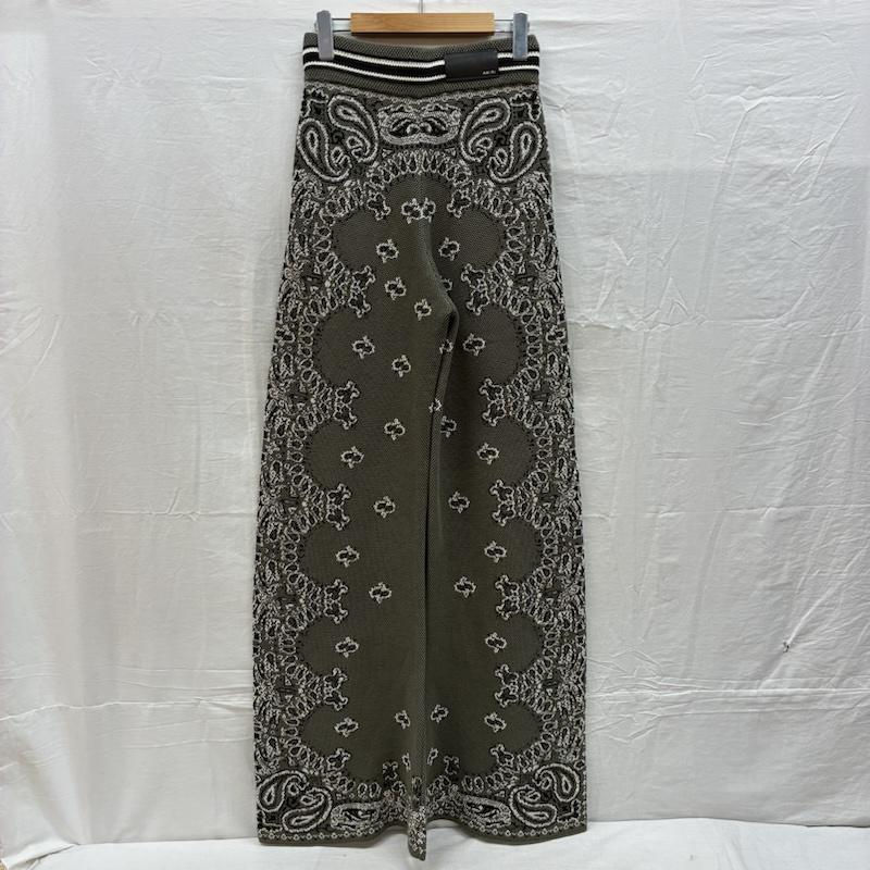 アミリ AMIRI ボトムス ボトムス バンダナ ニット スウェット パンツ ペイズリー イージー フレア ブーツカット XS メンズ USED 古着 中古 50160238
