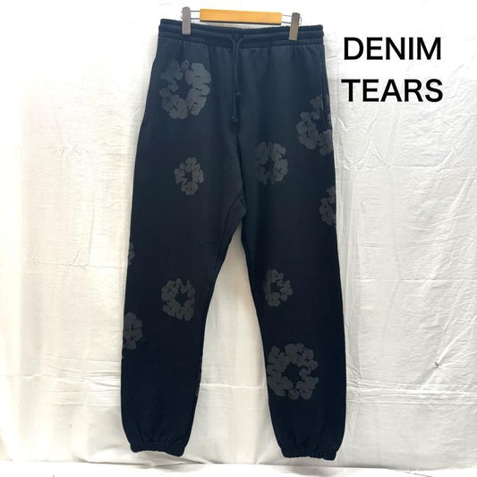 デニムティアーズ DENIM TEARS ボトムス ボトムス Cotton Wreath Hoodie フラワー プリント スウェット パンツ イージー ジョガー L 黒 / ブラック / black メンズ USED 古着 中古 50160239