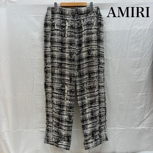 アミリ AMIRI ボトムス ボトムス ツイード スキー パンツ サイド ジップ スナップボタン 48 メンズ USED 古着 中古 50160241