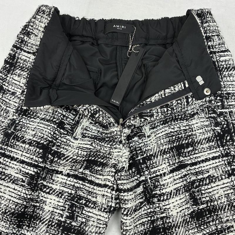 アミリ AMIRI ボトムス ボトムス ツイード スキー パンツ サイド ジップ スナップボタン 48 メンズ USED 古着 中古 50160241