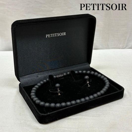 古着 USED アクセサリー ネックレス、ペンダント PETITSOIR 東京ソワール マグネット式 パール ネックレス イヤリング マットブラック フォーマル - レディース USED 古着 中古 50160254