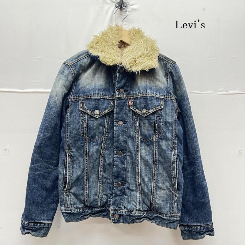 リーバイス Levi s ジャケット、上着 ジャケット、ブレザー 00s 70500-00 襟 ファー 中綿 デニム ジャケット M 無地 インディゴ / インディゴ / Indigo メンズ USED 古着 中古 50160257