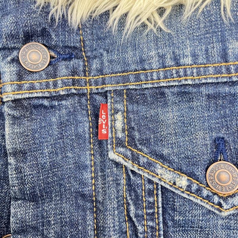 リーバイス Levi s ジャケット、上着 ジャケット、ブレザー 00s 70500-00 襟 ファー 中綿 デニム ジャケット M 無地 インディゴ / インディゴ / Indigo メンズ USED 古着 中古 50160257