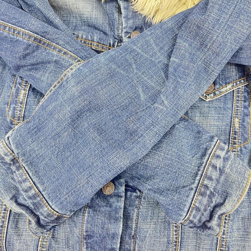 リーバイス Levi s ジャケット、上着 ジャケット、ブレザー 00s 70500-00 襟 ファー 中綿 デニム ジャケット M 無地 インディゴ / インディゴ / Indigo メンズ USED 古着 中古 50160257