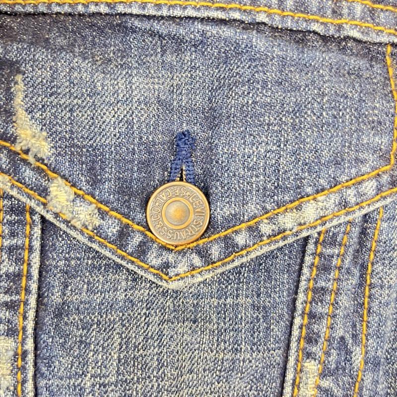 リーバイス Levi s ジャケット、上着 ジャケット、ブレザー 00s 70500-00 襟 ファー 中綿 デニム ジャケット M 無地 インディゴ / インディゴ / Indigo メンズ USED 古着 中古 50160257