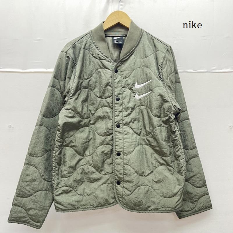 ナイキ NIKE ジャケット、上着 ジャケット、ブレザー ダブル スウッシュ キルテッド ジャケット DM1247-380 M ワンポイント カーキ / カーキ / khaki メンズ USED 古着 中古 50160259