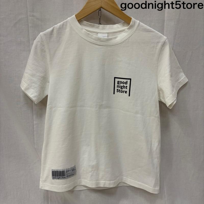 グッドナイトストア good night 5tore Tシャツ 半袖 GN028 ロゴプリントTシャツ white FREE 綿100％ FREE ロゴ、文字 X プリント 白 / ホワイト / white X 黒 / ブラック / black レディース USED 古着 中古 50160261