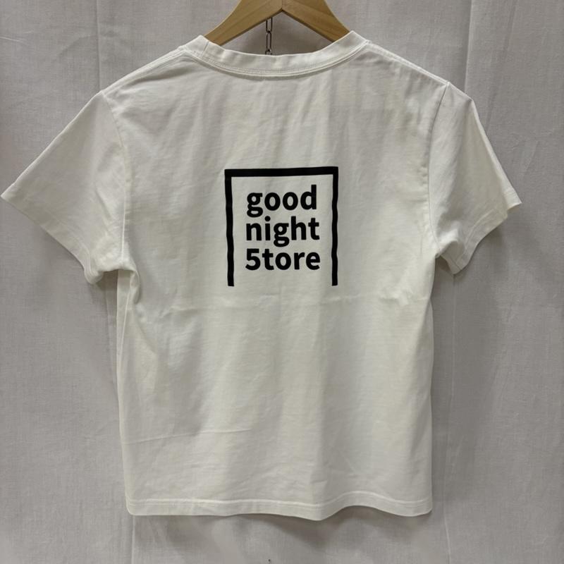 グッドナイトストア good night 5tore Tシャツ 半袖 GN028 ロゴプリントTシャツ white FREE 綿100％ FREE ロゴ、文字 X プリント 白 / ホワイト / white X 黒 / ブラック / black レディース USED 古着 中古 50160261