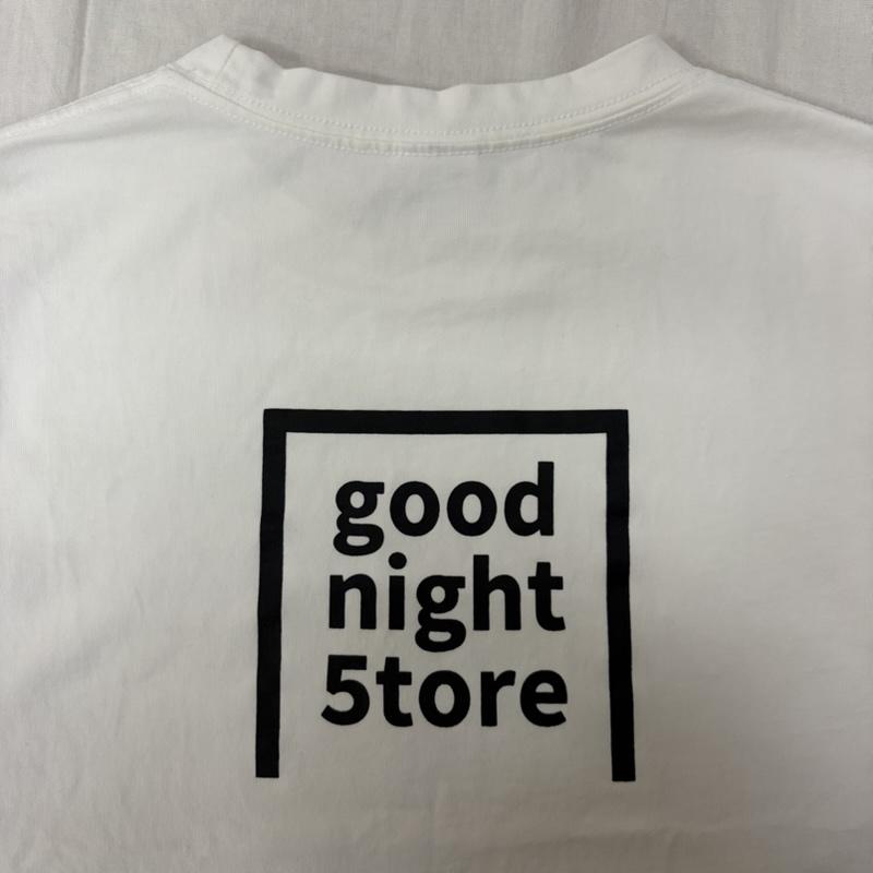 グッドナイトストア good night 5tore Tシャツ 半袖 GN028 ロゴプリントTシャツ white FREE 綿100％ FREE ロゴ、文字 X プリント 白 / ホワイト / white X 黒 / ブラック / black レディース USED 古着 中古 50160261