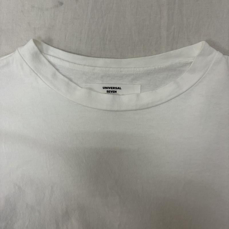 ユニウ゛ァーサルティシュ UNIVERSAL TISSU シャツ、ブラウス 七分袖 UNIVERSAL SEVEN USAコットンコンボスリーブプルオーバ white 日本製 コットンブラウス - 無地 白 / ホワイト / white レディース USED 古着 中古 50160262