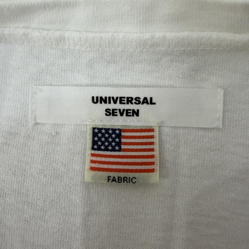 ユニウ゛ァーサルティシュ UNIVERSAL TISSU シャツ、ブラウス 七分袖 UNIVERSAL SEVEN USAコットンコンボスリーブプルオーバ white 日本製 コットンブラウス - 無地 白 / ホワイト / white レディース USED 古着 中古 50160262