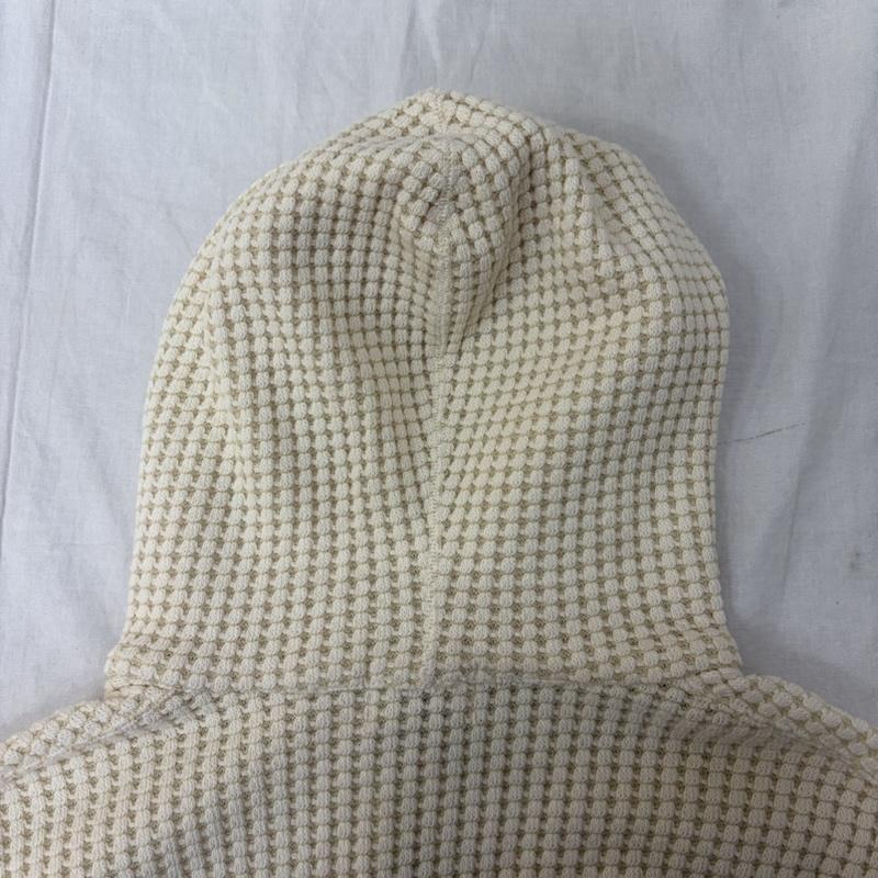 シーグリーン Seagreen パーカー 長袖 msea24s0846-m BIG WAFFLE HOODIE cream SIZE:4(XL) ダブルジップ XL 無地 アイボリー / アイボリー / メンズ USED 古着 中古 50160266