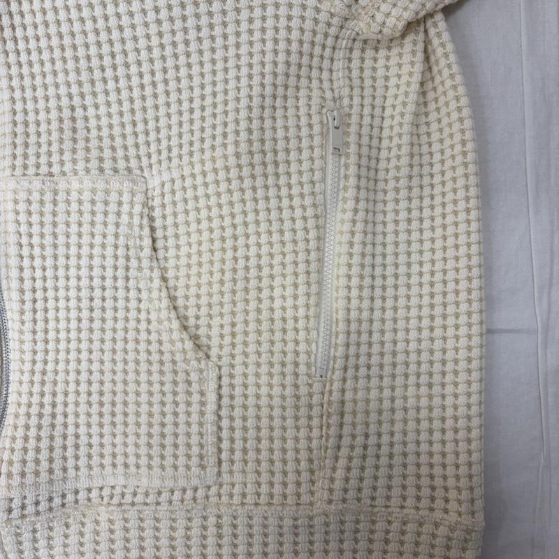シーグリーン Seagreen パーカー 長袖 msea24s0846-m BIG WAFFLE HOODIE cream SIZE:4(XL) ダブルジップ XL 無地 アイボリー / アイボリー / メンズ USED 古着 中古 50160266
