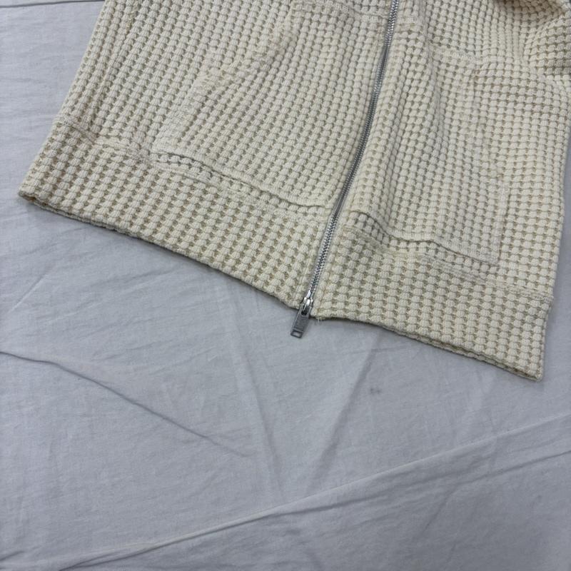 シーグリーン Seagreen パーカー 長袖 msea24s0846-m BIG WAFFLE HOODIE cream SIZE:4(XL) ダブルジップ XL 無地 アイボリー / アイボリー / メンズ USED 古着 中古 50160266