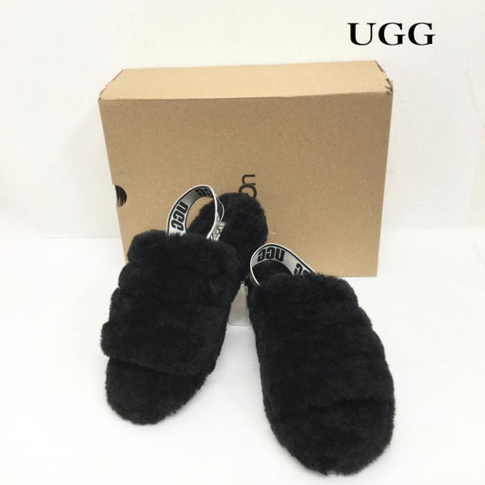 アグ UGG サンダル サンダル アグ UGG サンダル FLUFF YEAH SLIDE フラッフ イヤー スライド 1095119 25.0cm 黒 / ブラック / black レディース USED 古着 中古 50160271