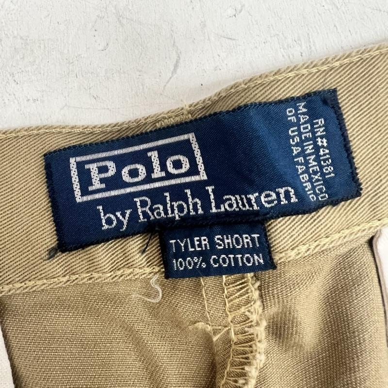 ポロバイラルフローレン Polo by RALPH LAUREN パンツ ショートパンツ 90s TYLER SHORT ポロチノ タック ショート パンツ 30インチ ベージュ / ベージュ / beige メンズ USED 古着 中古 50160287
