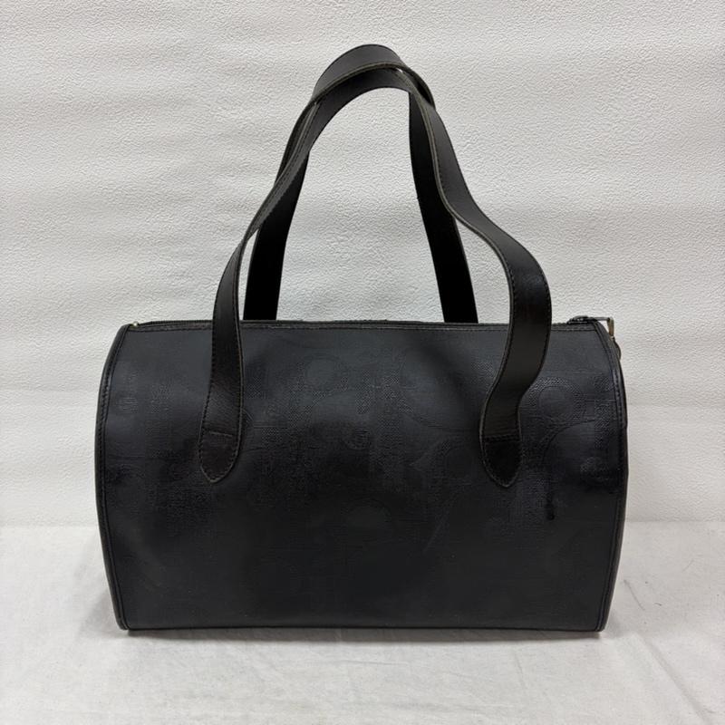 クリスチャンディオール Christian Dior ボストンバッグ ボストンバッグ vintage ヴィンテージ ミニ ボストン バッグ レザー ロゴ オーバル トロッター - ロゴ、文字 黒 / ブラック / black X 金 / ゴールド / gold color レディース USED 古着 中古 50160295