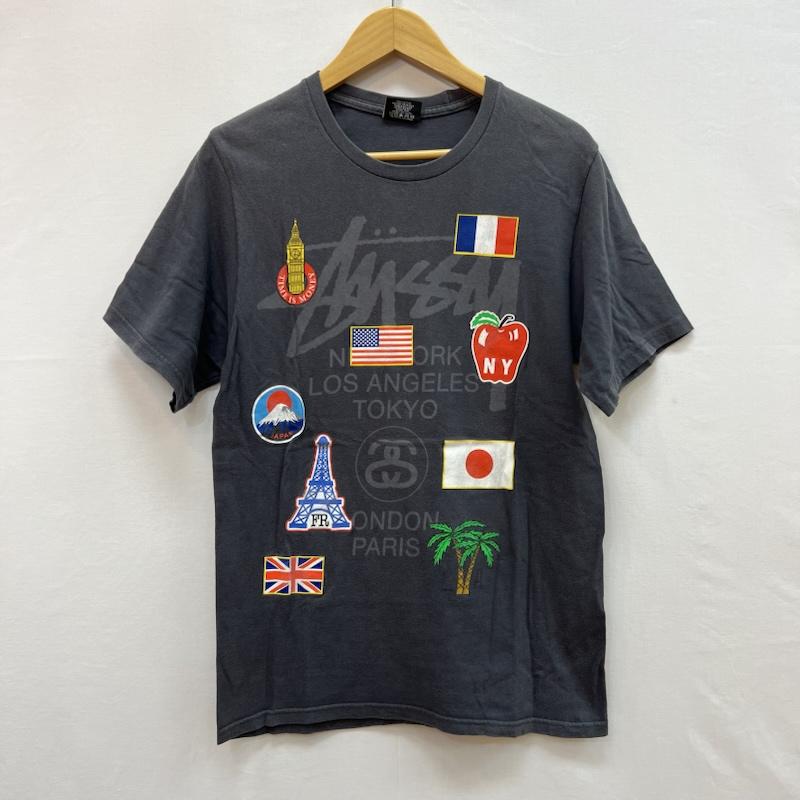 ステューシー STUSSY Tシャツ 半袖 ワールドツアー ロゴ Tシャツ S メンズ USED 古着 中古 50160298