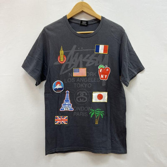 ステューシー STUSSY Tシャツ 半袖 ワールドツアー ロゴ Tシャツ S メンズ USED 古着 中古 50160298