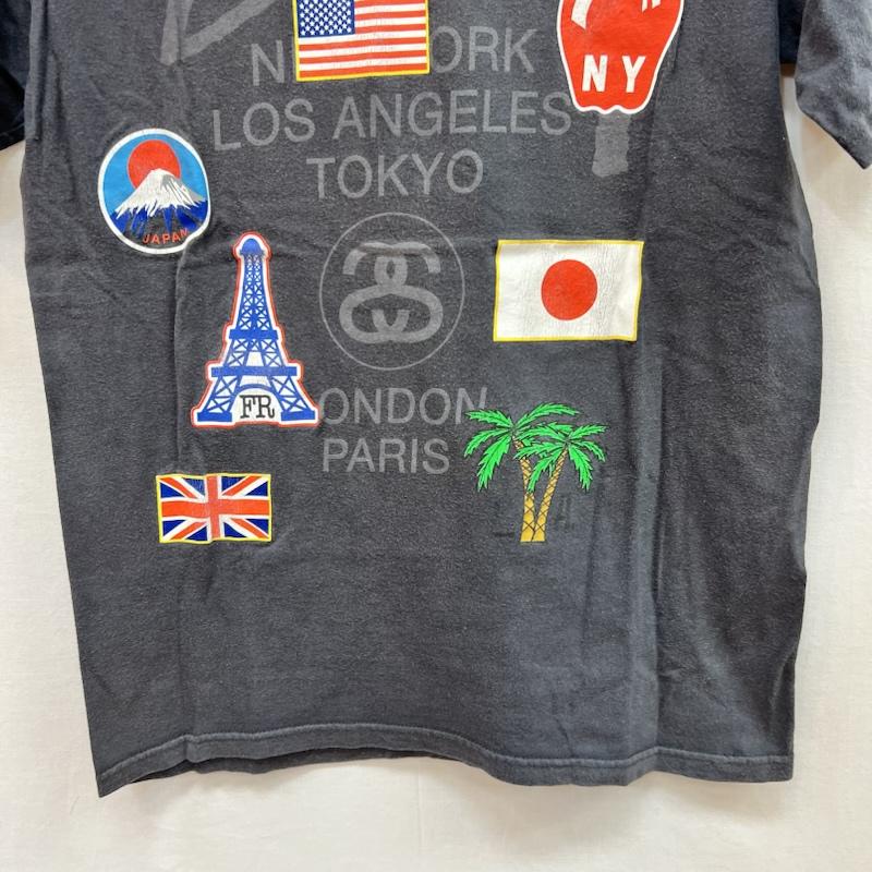 ステューシー STUSSY Tシャツ 半袖 ワールドツアー ロゴ Tシャツ S メンズ USED 古着 中古 50160298