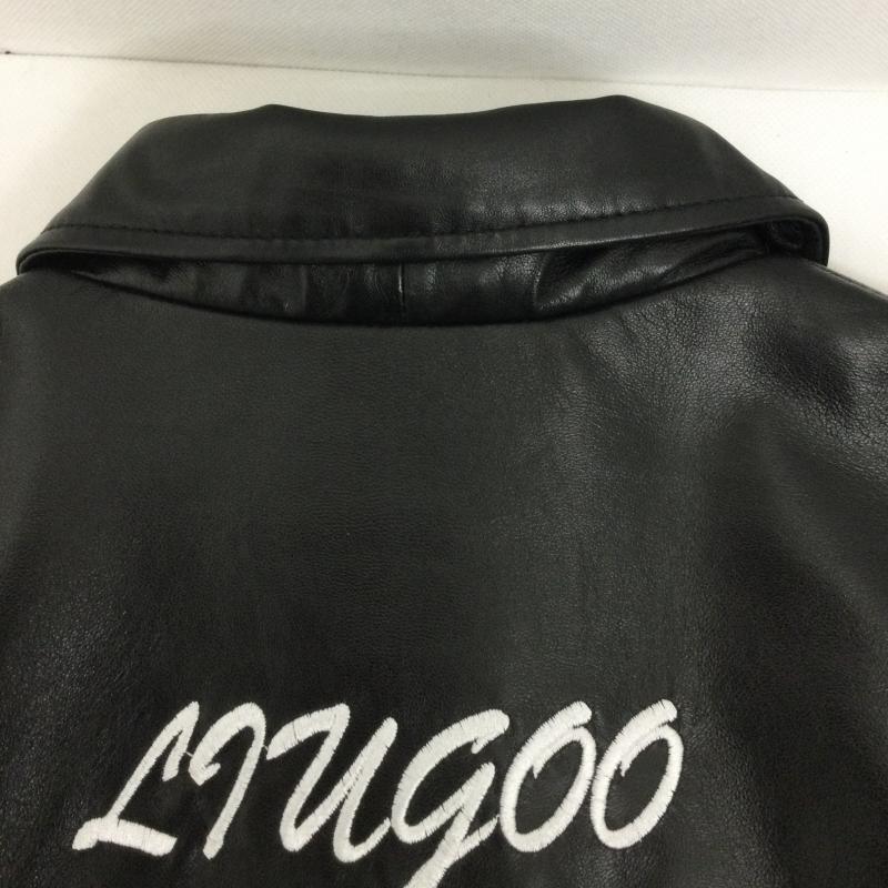 リューグーレザーズ Liugoo Leathers ジャケット、上着 レザージャケット Liugoo Leathers 本革 レザースカジャン メンズ リューグーレザーズ 龍刺繍 虎刺繍 L 刺繍 黒 / ブラック / black メンズ USED 古着 中古 50160300