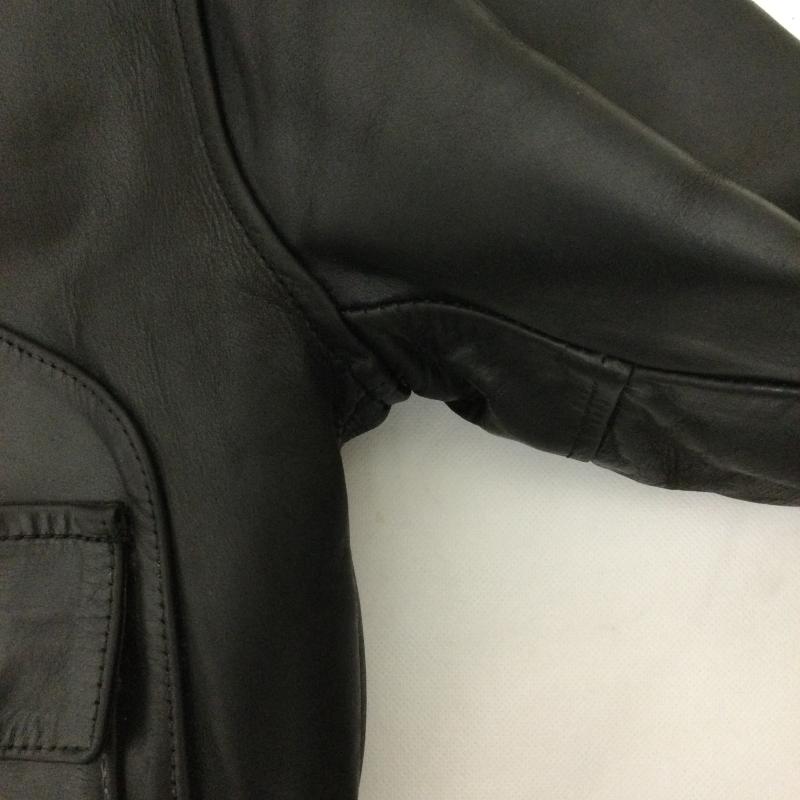 エアロレザー Aero Leather ジャケット、上着 ライダース aero leather ダブルライダース 飛行機タグ 茶芯　裏地ブランケット 38 無地 黒 / ブラック / black メンズ USED 古着 中古 50160304