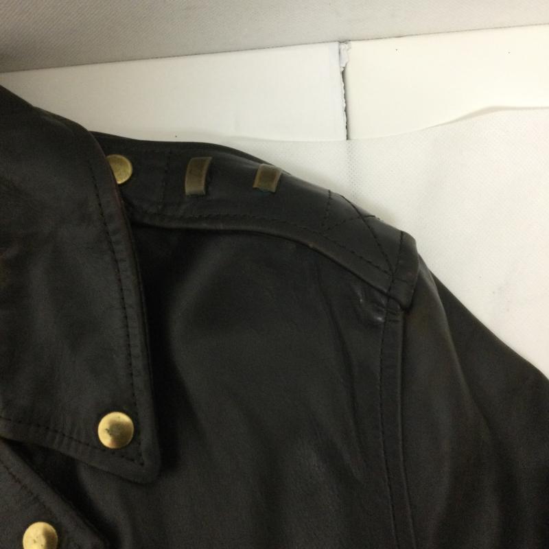 エアロレザー Aero Leather ジャケット、上着 ライダース aero leather ダブルライダース 飛行機タグ 茶芯　裏地ブランケット 38 無地 黒 / ブラック / black メンズ USED 古着 中古 50160304