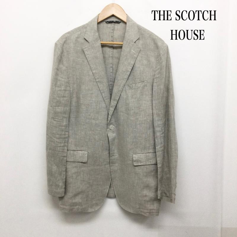 スコッチハウス THE SCOTCH HOUSE ジャケット、上着 ジャケット、ブレザー スコッチハウス F1E08-307-05 テーラードジャケット 1枚仕立て 麻　夏用 L 無地 灰 / グレー / gray メンズ USED 古着 中古 50160307