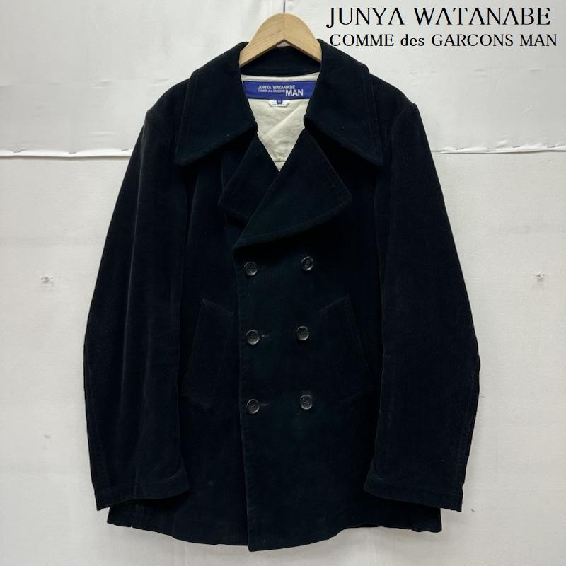 ジュンヤワタナベコムデギャルソンマン JUNYA WATANABE COMME des GARCONS MAN コート ピーコート 02AW コーデュロイ ピーコート YG-C030 M 黒 / ブラック / black メンズ USED 古着 中古 50160309