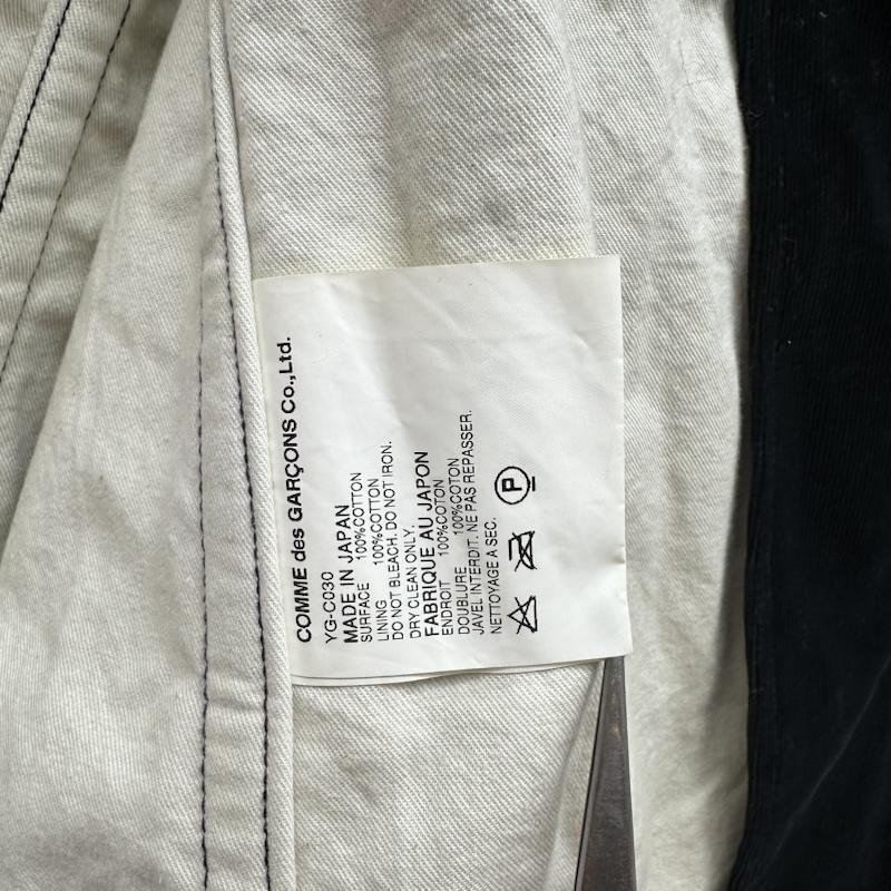 ジュンヤワタナベコムデギャルソンマン JUNYA WATANABE COMME des GARCONS MAN コート ピーコート 02AW コーデュロイ ピーコート YG-C030 M 黒 / ブラック / black メンズ USED 古着 中古 50160309