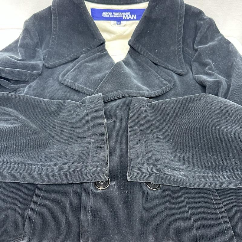 ジュンヤワタナベコムデギャルソンマン JUNYA WATANABE COMME des GARCONS MAN コート ピーコート 02AW コーデュロイ ピーコート YG-C030 M 黒 / ブラック / black メンズ USED 古着 中古 50160309