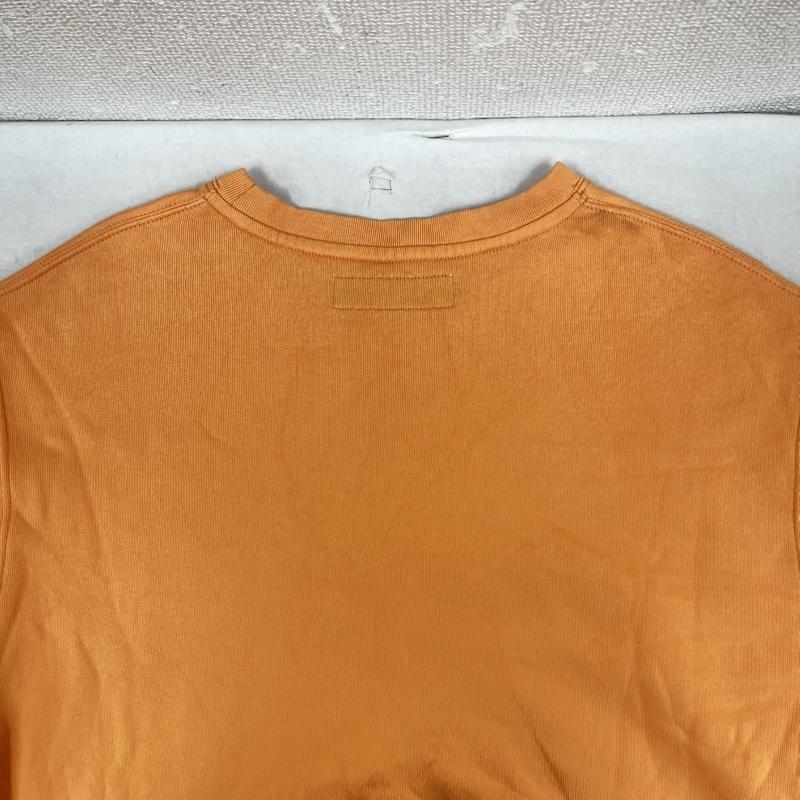 アフィックス AFFIX トレーナー 長袖 969784 new utility ワンポイント ロゴ 裏起毛 クルーネック L ロゴ、文字 橙 / オレンジ / orange メンズ USED 古着 中古 50160326
