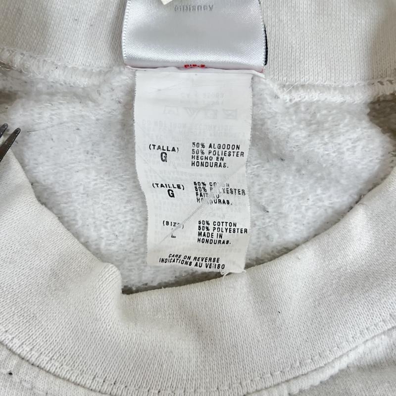 ディズニー Disney トレーナー 長袖 90s Vintage disney store ミッキーマウス スウェット L プリント 白 / ホワイト / white メンズ USED 古着 中古 50160328