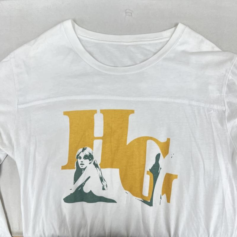 ヒステリックグラマー HYSTERIC GLAMOUR カットソー 七分袖 フットボール Tシャツ 7分袖カットソー プリント プリント 白 / ホワイト / white メンズ USED 古着 中古 50160329