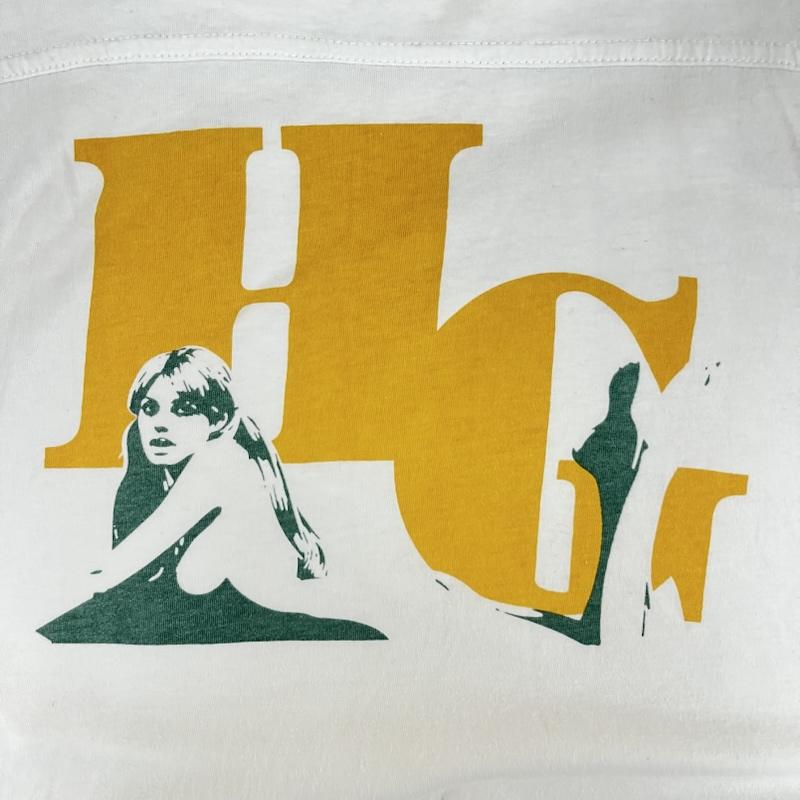 ヒステリックグラマー HYSTERIC GLAMOUR カットソー 七分袖 フットボール Tシャツ 7分袖カットソー プリント プリント 白 / ホワイト / white メンズ USED 古着 中古 50160329
