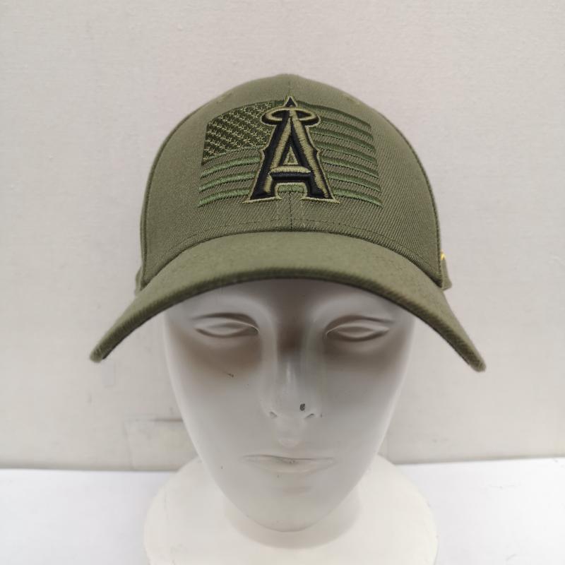 ニューエラ NEW ERA 帽子 キャップ 2023 軍隊記念 モデル アームド フォーシズ デー エンゼルス キャップ L/XL - オリーブグリーン / オリーブグリーン / メンズ USED 古着 中古 50160339