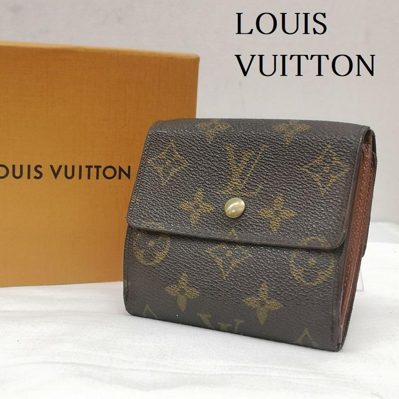 ルイヴィトン LOUIS VUITTON 財布 二つ折り 折りたたみ財布 モノグラム ポルトモネビエ カルトクレディ M61652 - 茶 / ブラウン / brown レディース USED 古着 中古 50160345