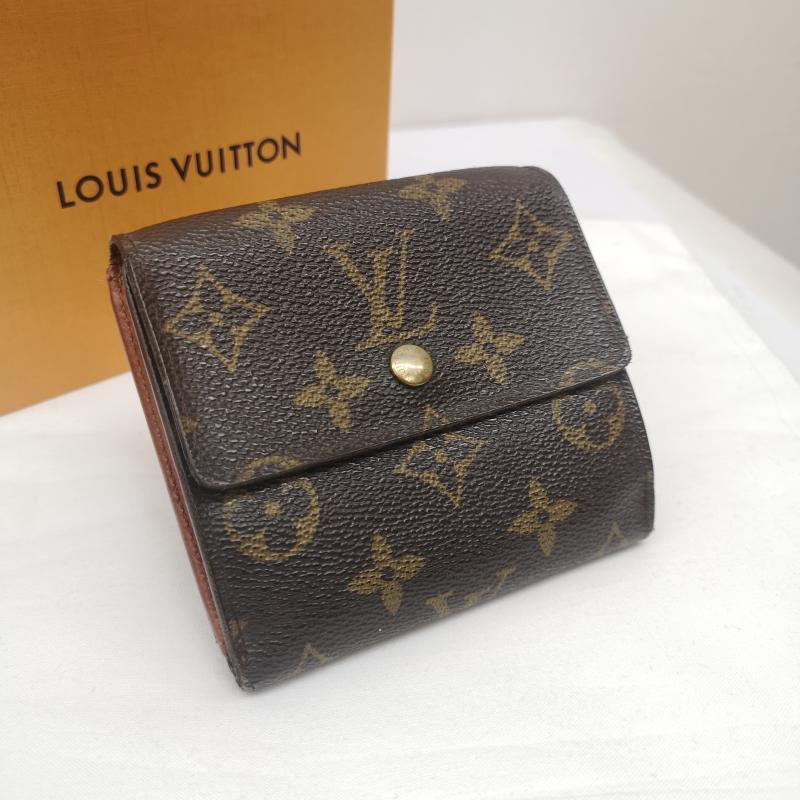 ルイヴィトン LOUIS VUITTON 財布 二つ折り 折りたたみ財布 モノグラム ポルトモネビエ カルトクレディ M61652 - 茶 / ブラウン / brown レディース USED 古着 中古 50160345