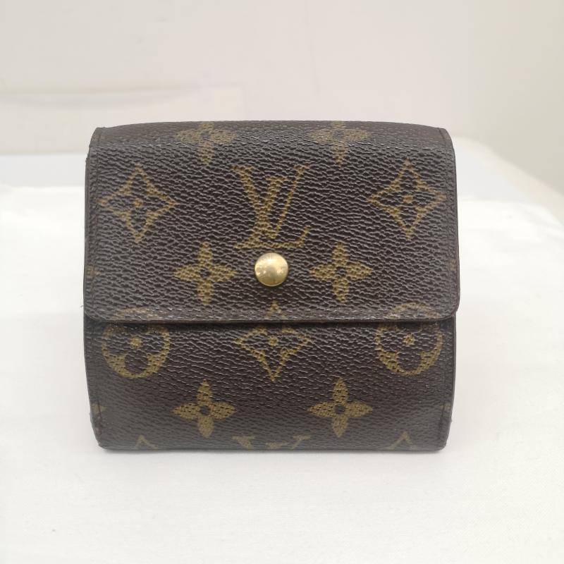ルイヴィトン LOUIS VUITTON 財布 二つ折り 折りたたみ財布 モノグラム ポルトモネビエ カルトクレディ M61652 - 茶 / ブラウン / brown レディース USED 古着 中古 50160345