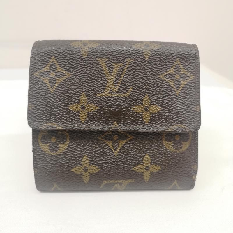 ルイヴィトン LOUIS VUITTON 財布 二つ折り 折りたたみ財布 モノグラム ポルトモネビエ カルトクレディ M61652 - 茶 / ブラウン / brown レディース USED 古着 中古 50160345