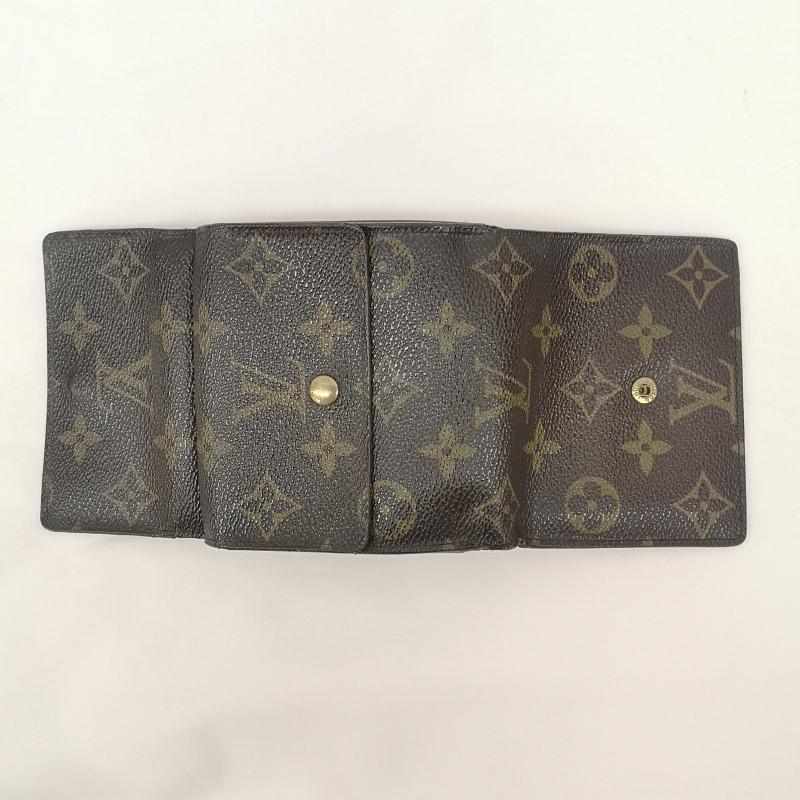 ルイヴィトン LOUIS VUITTON 財布 二つ折り 折りたたみ財布 モノグラム ポルトモネビエ カルトクレディ M61652 - 茶 / ブラウン / brown レディース USED 古着 中古 50160345
