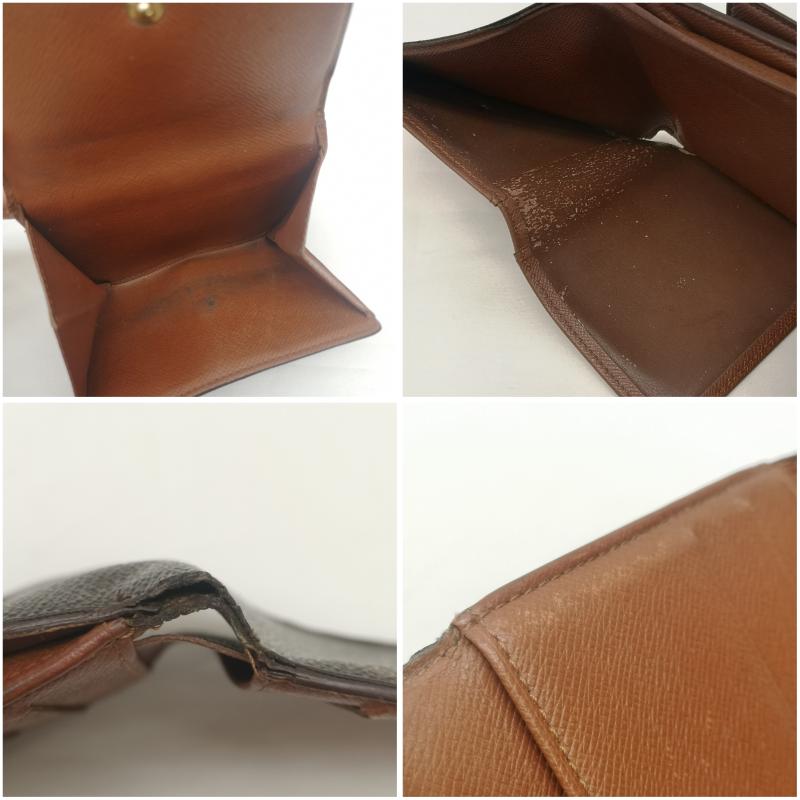ルイヴィトン LOUIS VUITTON 財布 二つ折り 折りたたみ財布 モノグラム ポルトモネビエ カルトクレディ M61652 - 茶 / ブラウン / brown レディース USED 古着 中古 50160345