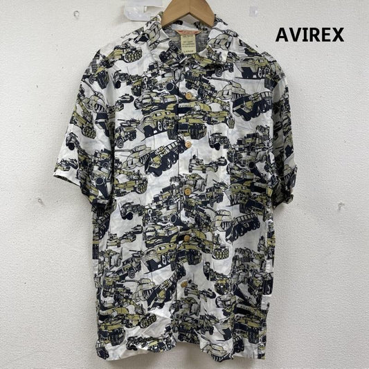 アヴィレックス AVIREX シャツ、ブラウス 半袖 ヴィンテージ レーヨン 戦車 ジープ 柄 アロハ シャツ 613547 L マルチカラー / マルチカラー / multicolor メンズ USED 古着 中古 50160360