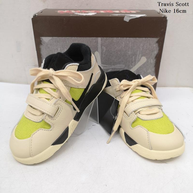 ナイキ NIKE スニーカー スニーカー Travis Scott TD Jordan Jumpman Jack TR CJ1 T-Rexx Bright Cactus fj2852-102 16.0cm ボーイズ USED 古着 中古 50160369