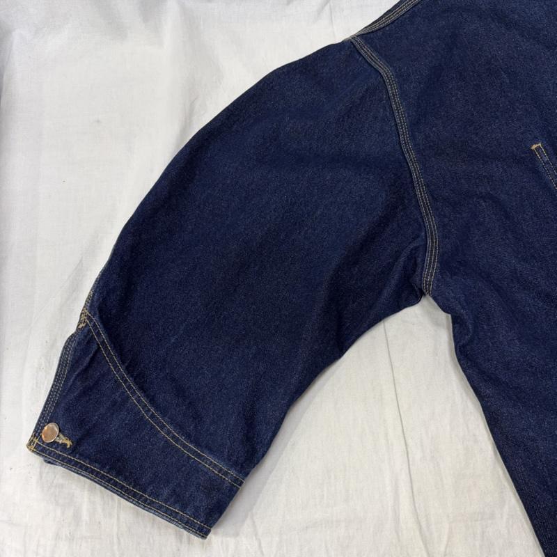 古着 USED ジャケット、上着 ジャンパー、ブルゾン FOLL フォル コクーンデニムジャケット ユニセックス ビッグシルエット 21011684000530 インディゴ 3 無地 紺 / ネイビー / navy メンズ USED 古着 中古 50160384